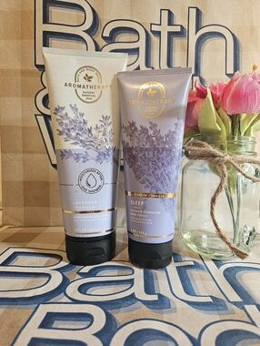 NWT Bath & Body Works Lavender Vanilla Bodycare Set - Purple & White